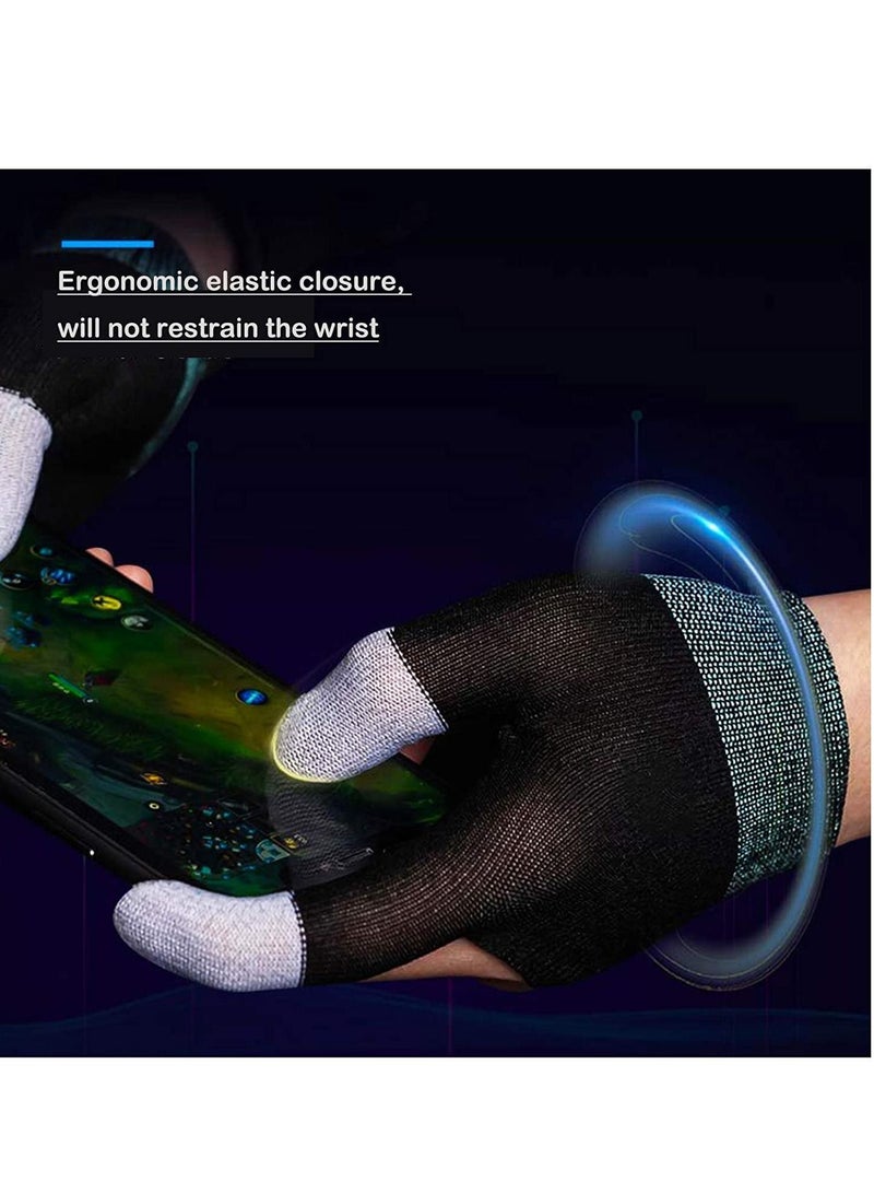 Gaming Gloves The latest silver fiber G1 material breathable Sweatproof Finger Touch Screen Game Controller Thumb Case for PUBG Mobile Phone Games AccessoriesA pair