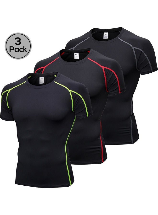 3-Piece Pro Skinny Short Sleeves T-Shirts Set