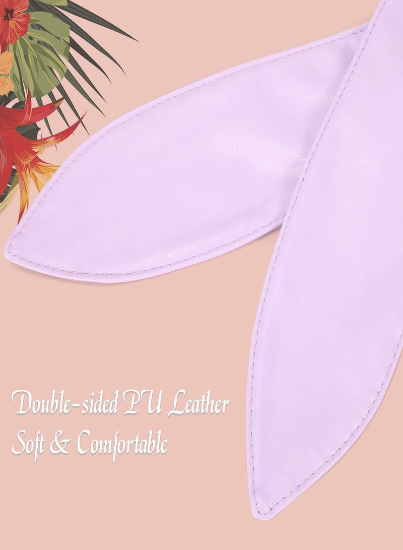 Women's Fashion Belt, Wide Girdle Soft and Versatile Elegant Bow Ribbon Extra Long Belt Chic Faux Leather Waist for Jeans, Dress Solid Color Belts