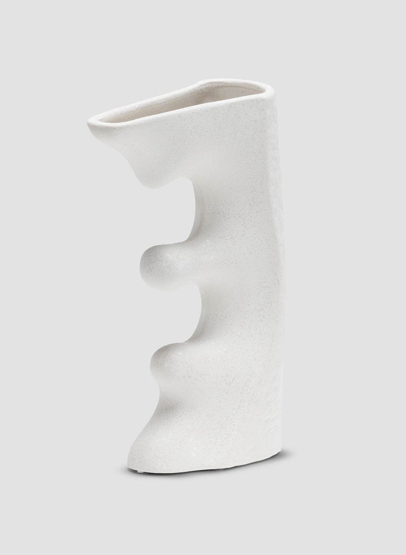 Streamline Cross White Ceramic Vase