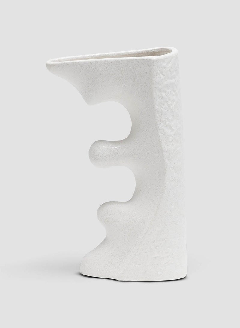 Streamline Cross White Ceramic Vase