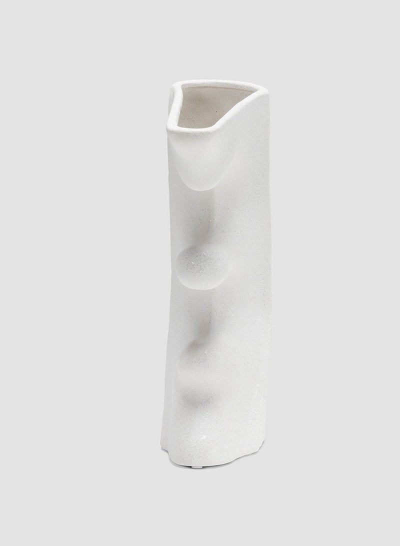 Streamline Cross White Ceramic Vase