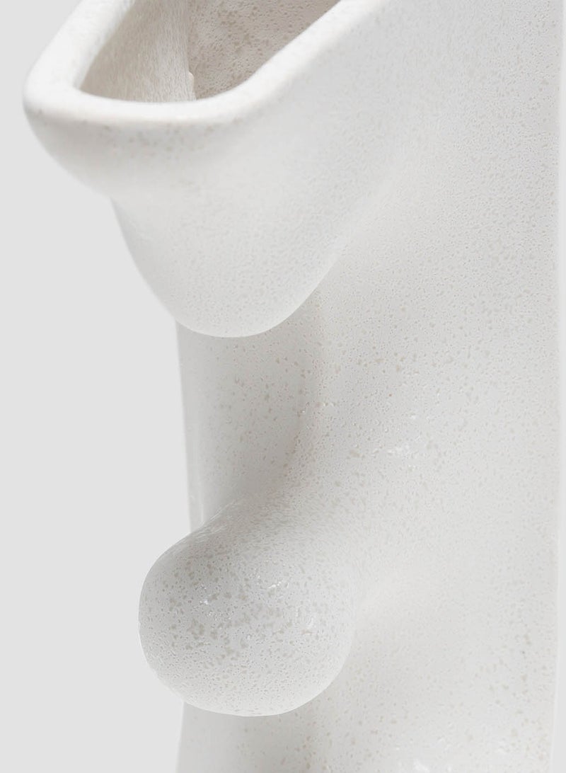 Streamline Cross White Ceramic Vase