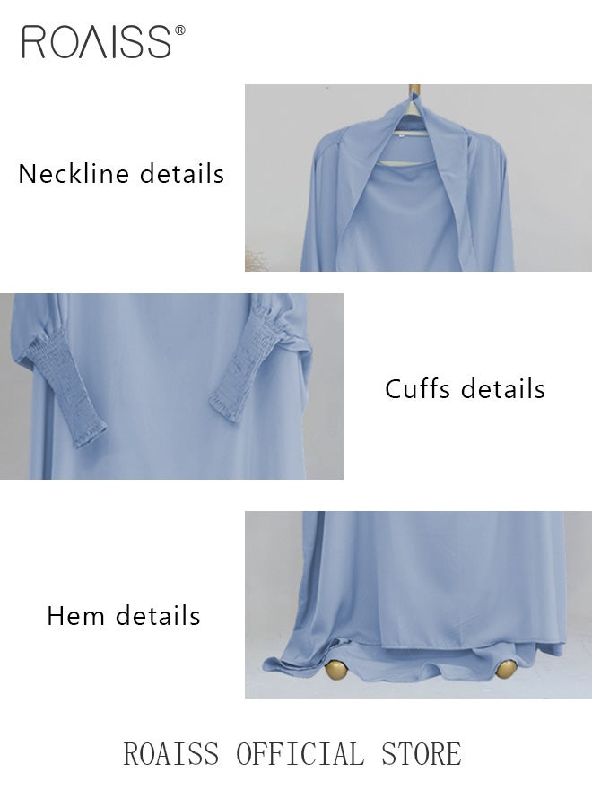 Ladies Abaya Style Abaya Batwing Sleeve A-Line Crew Neck Long Sleeve Dress Ladies Ethnic Traditional Wear for Ladies Ramadan Eid al-Adhar