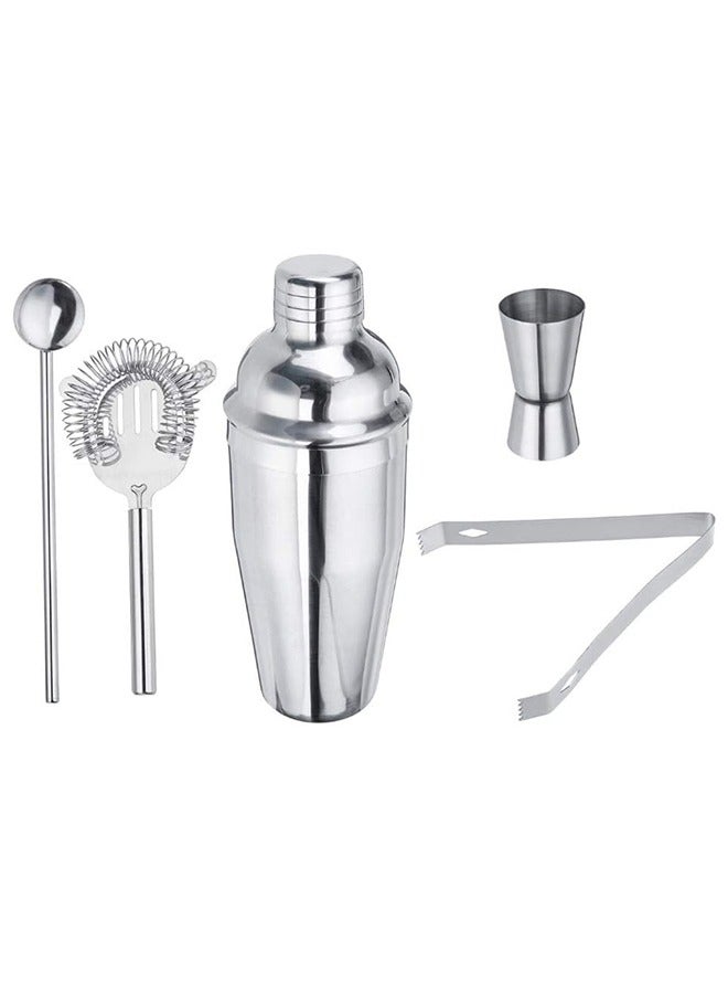 5 Pcs Cocktail Shaker Stainless Steel Set