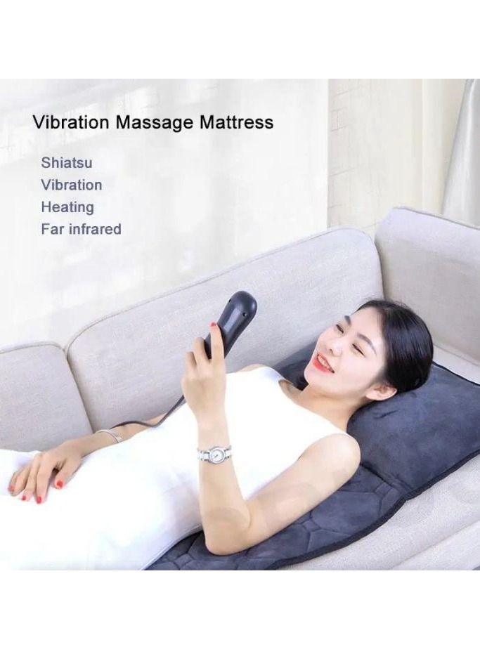 COOLBABY Massage Heating Pad 10 Vibrating Motor Massage Mattress Heating Back Massage Pad Relieves Stress And Muscle  Pain