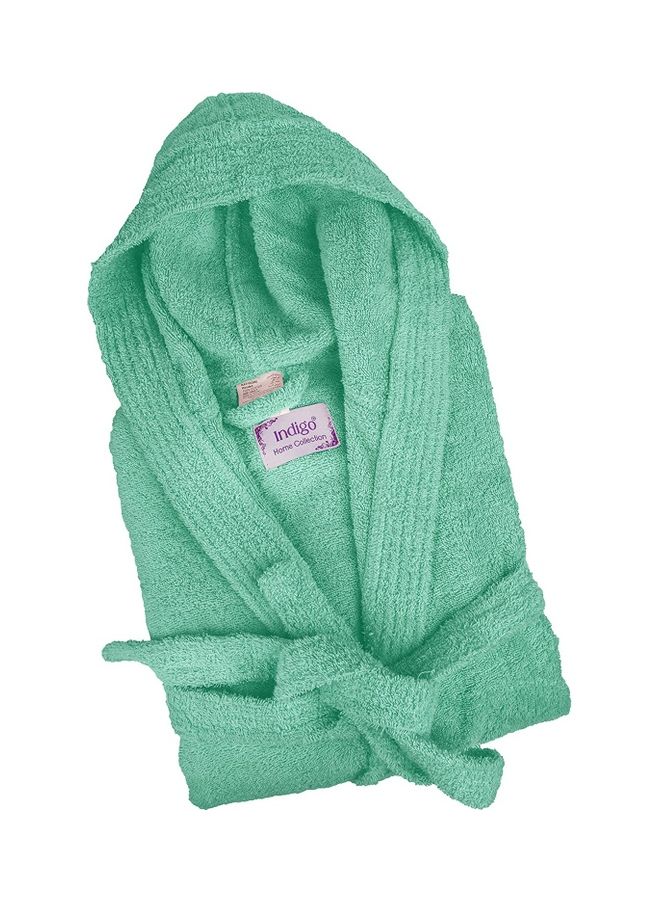 Bliss Casa - Unisex Bathrobe - 100% Cotton Super Soft Highly Absorbent Bathrobes For Women & Men- Perfect for Everyday Use Unisex Mint Adult Size