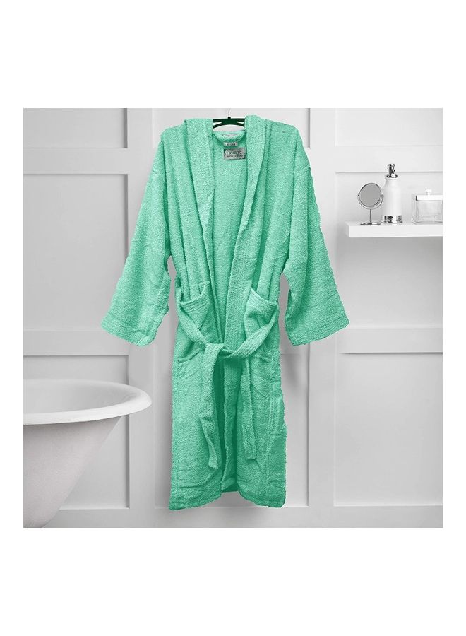 Bliss Casa - Unisex Bathrobe - 100% Cotton Super Soft Highly Absorbent Bathrobes For Women & Men- Perfect for Everyday Use Unisex Mint Adult Size