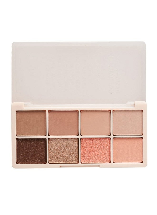 Base On Basic Eye Palette 01Coralism Natural Basic Warm And Neutral Eyeshadow Palette 8 Colors