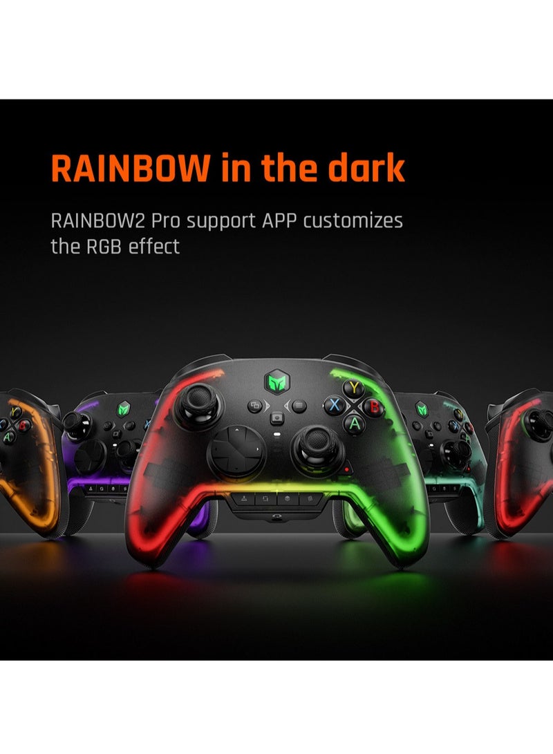 BIGBIGWON Rainbow2 Pro Elite Gaming Controller Bluetooth Wireless Connect Gamepad For PC/Nintendo Switch/Android/iOS Mobile Phone (Standard Edition)
