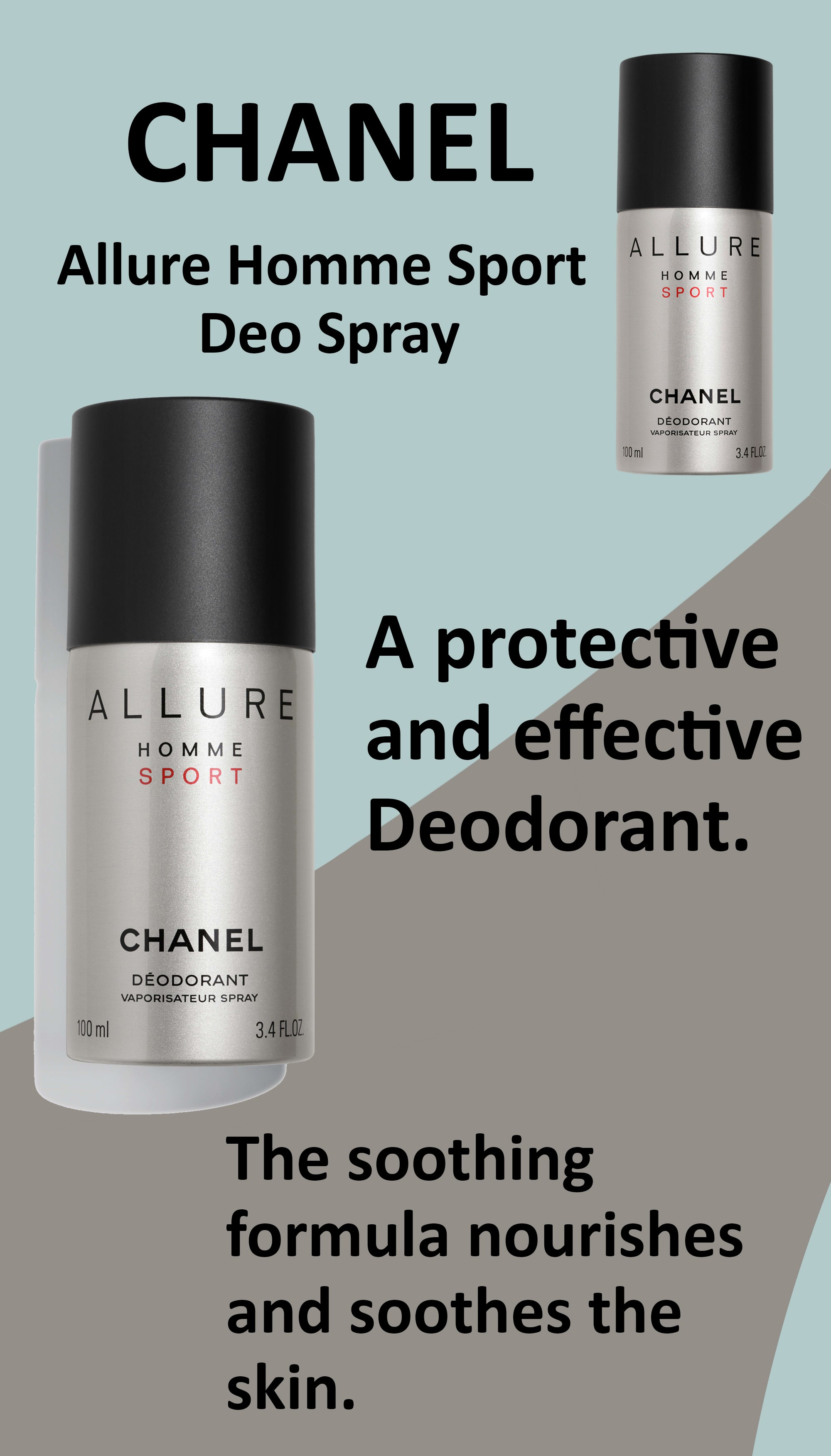 Allure Homme Sport Deo Spray Silver/Black 100ml