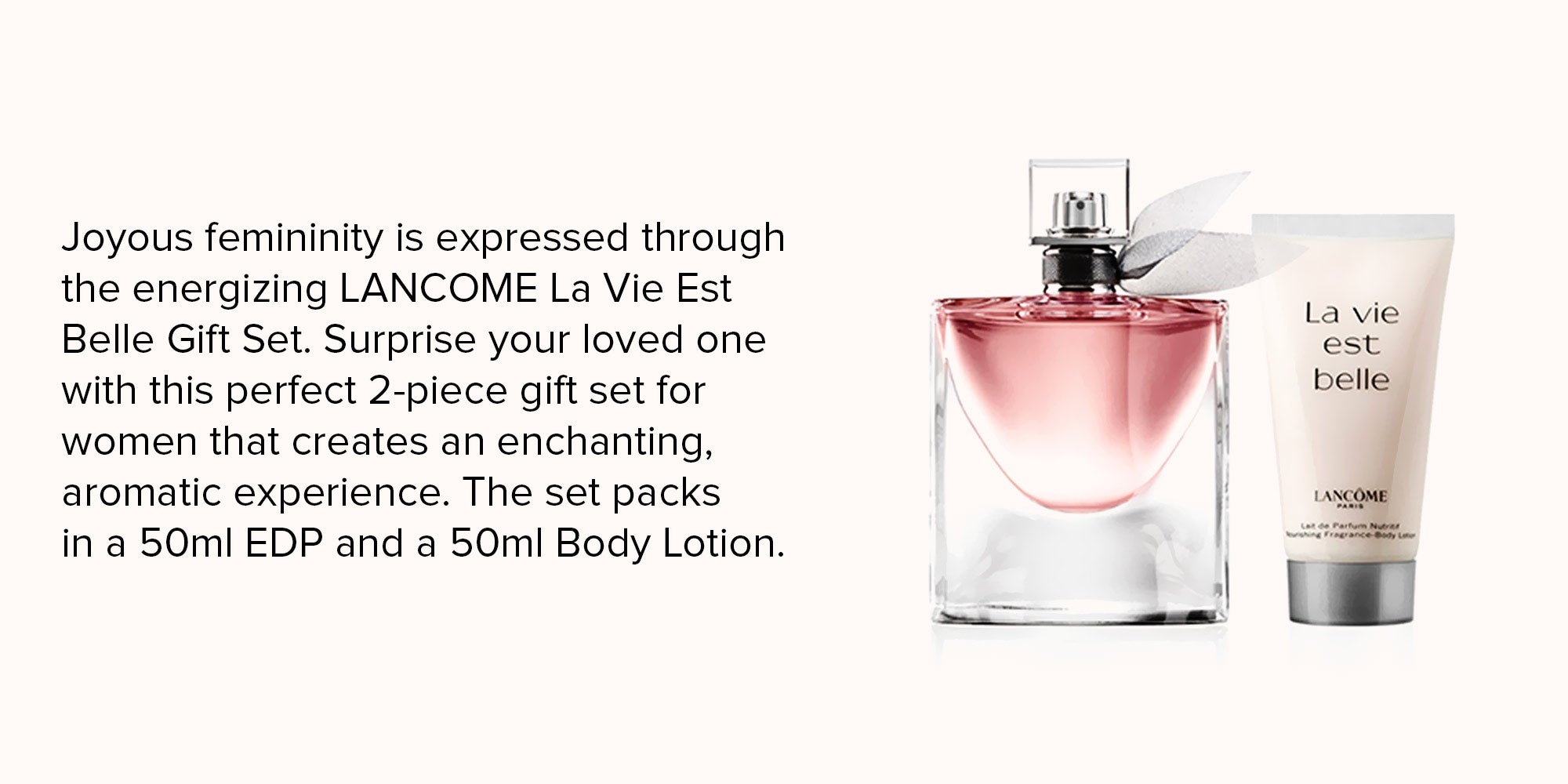 La Vie Belle Gift Set 50 ml Body Lotion, 50 ml EDPml