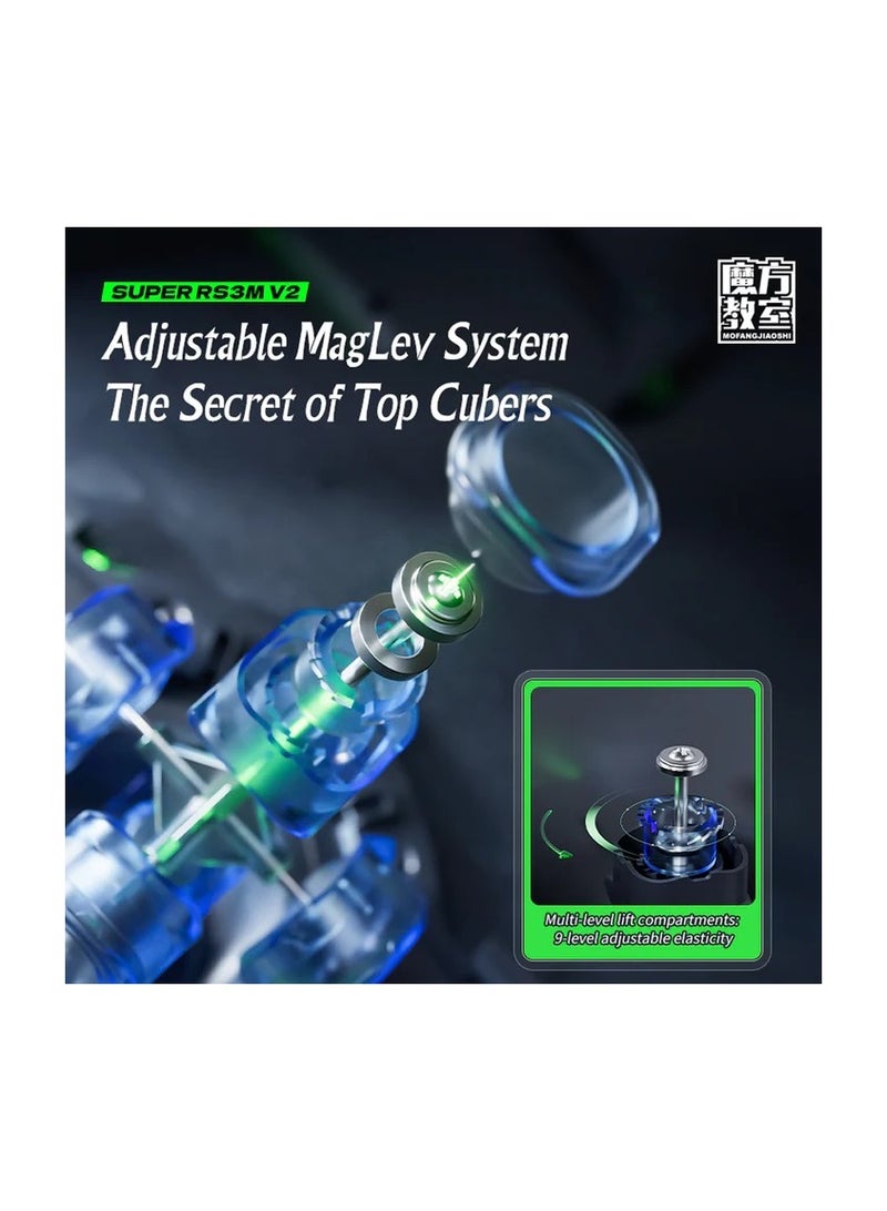 MoYu Super RS3M V2 3x3 Maglev Ball Core UV Latest 2023 Version Magnetic Speedcube Stickerless Cube
