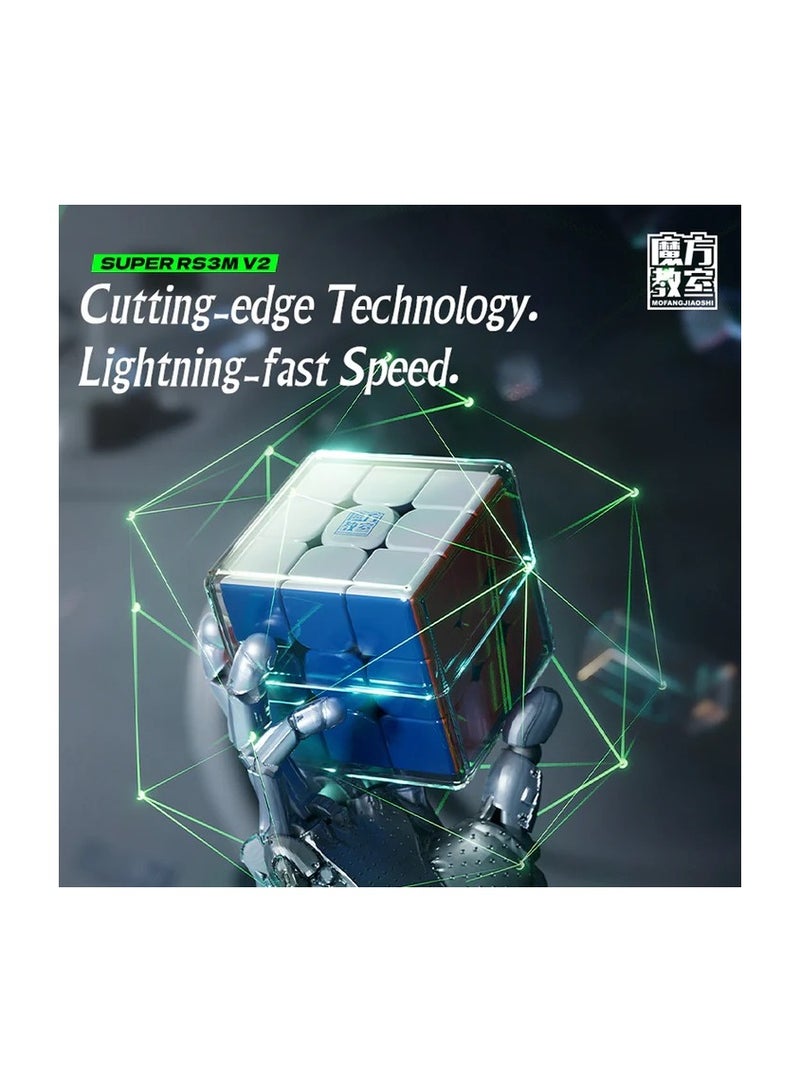 MoYu Super RS3M V2 3x3 Maglev Ball Core UV Latest 2023 Version Magnetic Speedcube Stickerless Cube