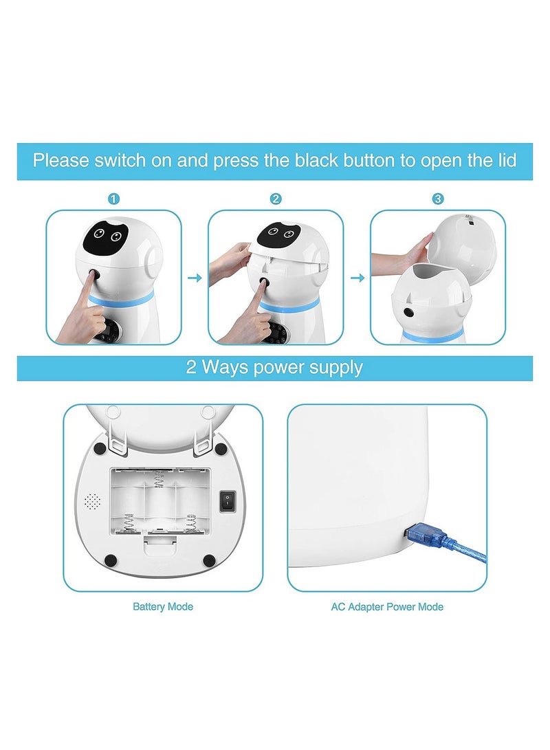 COOLBABY 3.5L Automatic Pet Feeder Dog Cat Feeders 10s Voice Recorder Smart Food Dispenser with Stainless Steel Food Bowl for Cats and Dogs Programmable Timer