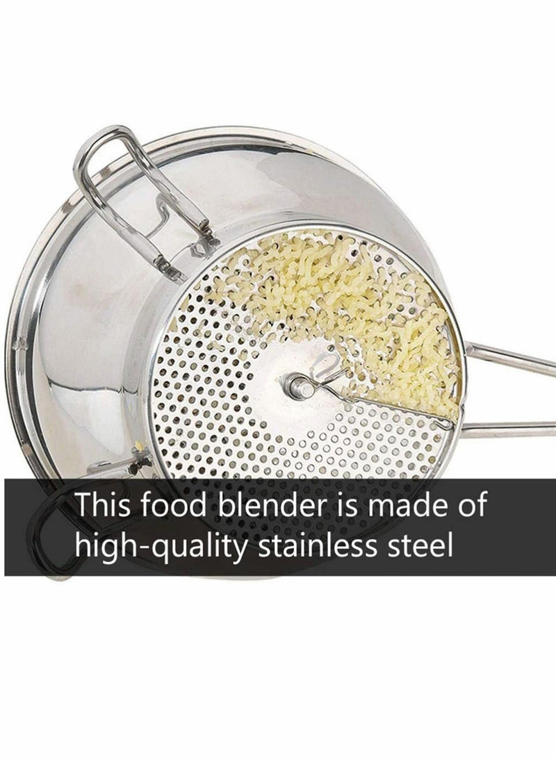 Food Chopper Food MillChopper Manual Vegetable Cutter Food Processor Fruit Dicer Puree Vegetables Soups Making Grater for Kitchen Strainer, Mixer and Drainer