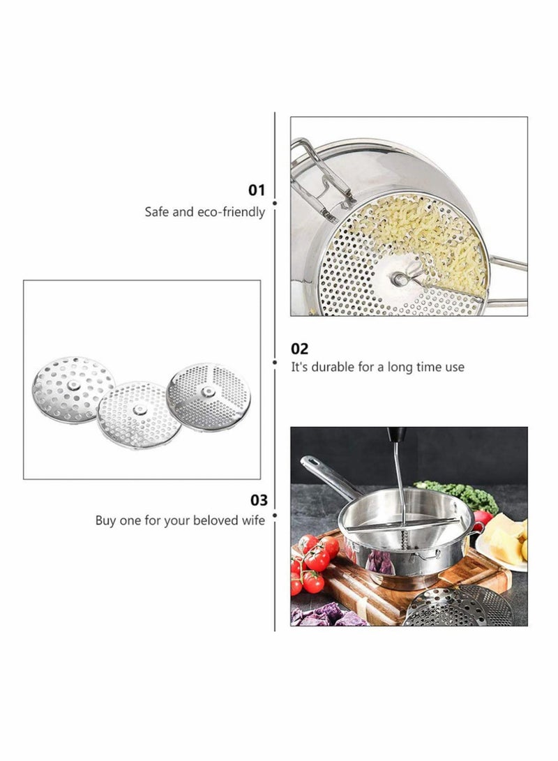 Food Chopper Food MillChopper Manual Vegetable Cutter Food Processor Fruit Dicer Puree Vegetables Soups Making Grater for Kitchen Strainer, Mixer and Drainer