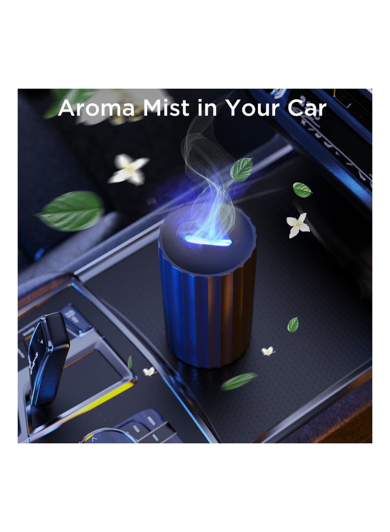 Car Essential Oil Diffuser, Upgraded Aromatherapy Humidifier with 3 Modes & 7 Colorful Cute Diffuser USB Portable Powered Aroma Device 100ml Mini for Office Bedroom