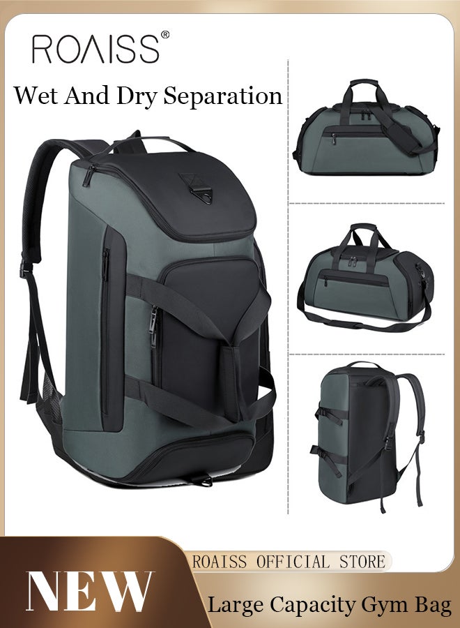 Sports Backpack  Travel Bag and Gym Bag Combo with Wet and Dry Separation Separate Shoe Compartment Waterproof and Multilayer Space