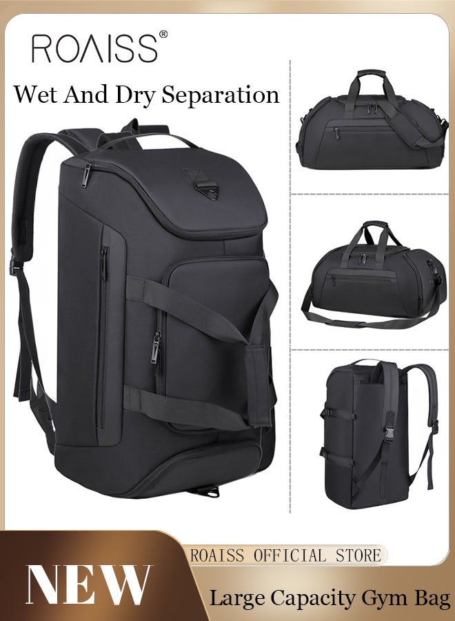 Sports Backpack  Travel Bag and Gym Bag Combo with Wet and Dry Separation Separate Shoe Compartment Waterproof and Multilayer Space