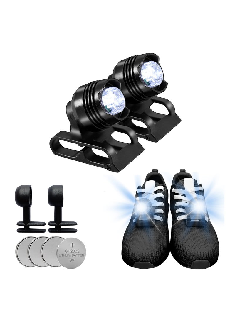 Running Lights 2 Pcs Safety Lights for Walking at Night, Runners Shoe Lights Waterproof, Shoe light, Shoe headlights Used for Dog Walking, Walking Tours Camping, Suitable for Adults Kids