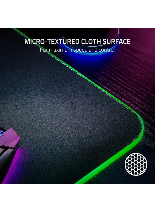 Goliathus Chroma 3XL Gaming Mouse Pad: Micro-Textured Cloth Surface - Large to Cover Desk Setup - Chroma RGB - Optimized for All Sensitivity Settings and Sensors - Non-Slip Rubber Base - Black