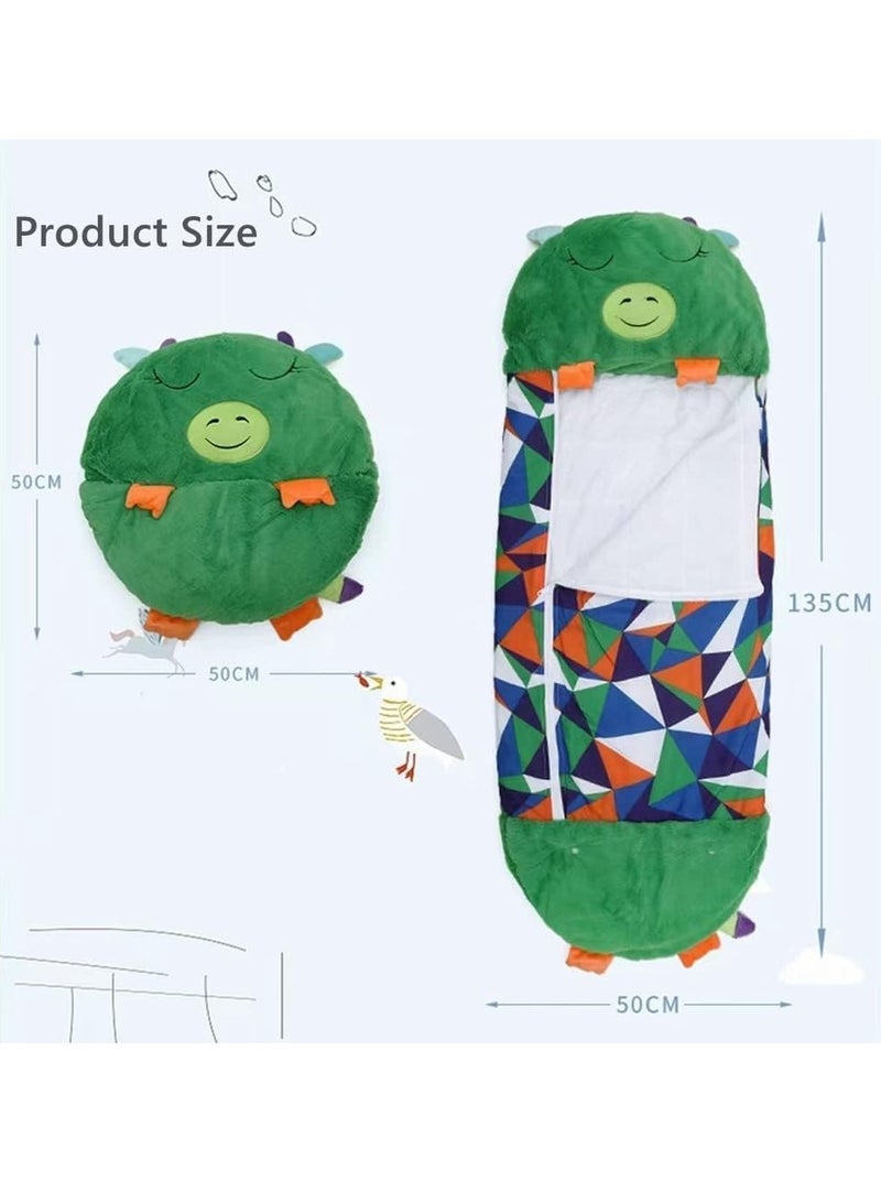 COOLBABY Kids Cartoon Lazy Warm Sleeping Bag, Foldable Cartoon Animal Sleeping Bag Suitable For Children Playing And Camping