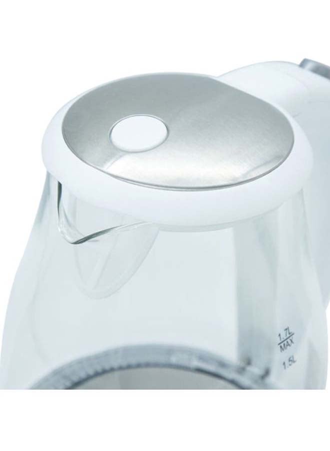 Glass Body Electric Kettle With LED Glow Indicator 1.7 L 1850.0 W CK5128 White/Clear