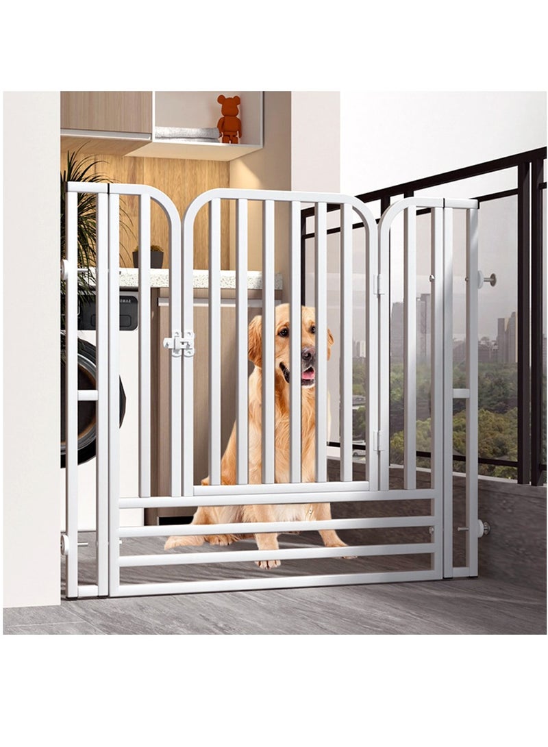 Dog Playpen Foldable 6 Panels Dog Pen 80cm Height Pet Enclosure Dog Fence Outdoor with Lockable Door for Medium/Small Dogs,Puppy Playpen,RV,Camping Pet Fence,White