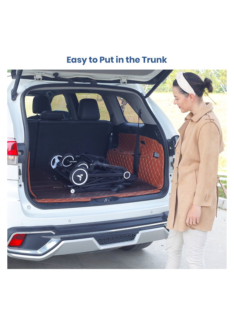 Travel Cabin Stroller With Coffee Cup Holder - Blue