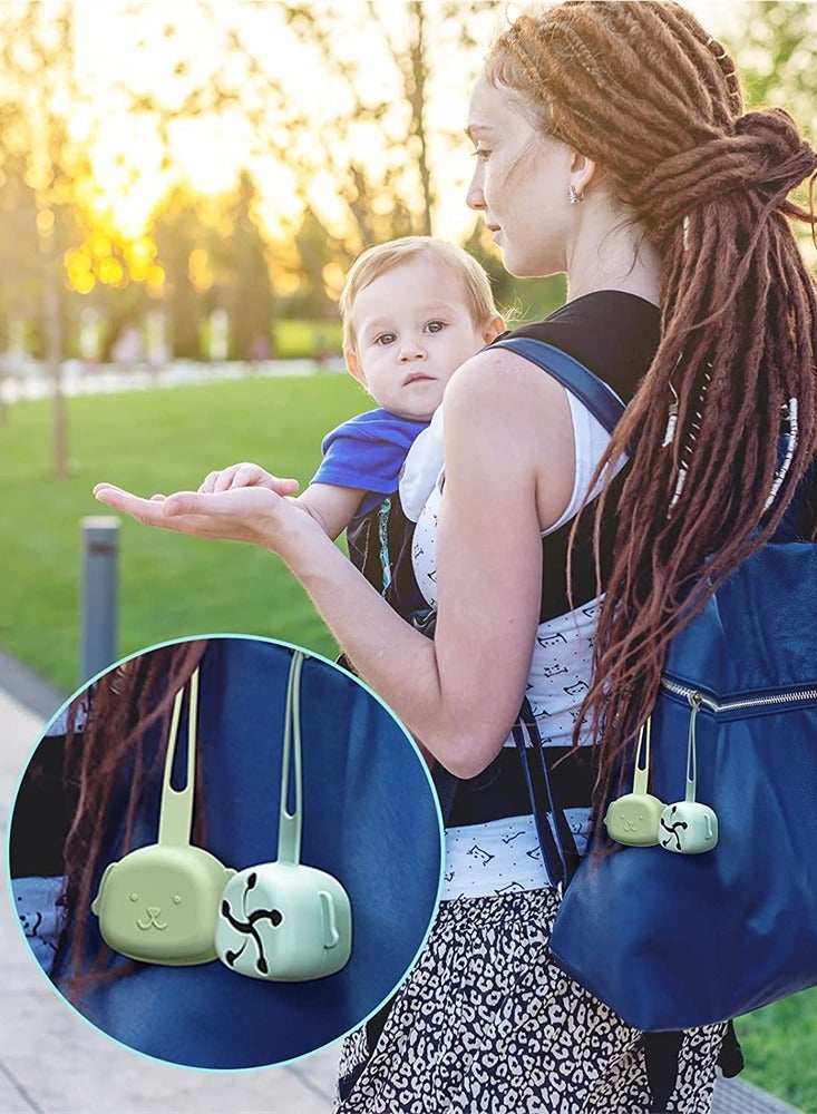 Pacifier Case, Holder Portable Silicone Pacifier Container Paci Holder Cover for Diaper Bag, Baby Pacifier Storage Bag Binky Case for Boys Girls, BPA-Free (2 Pcs)