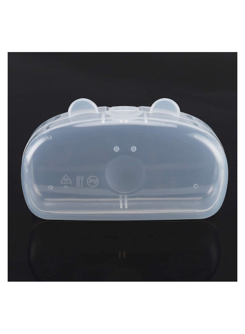 Pacifier Case Pacifier Container Baby Pacifier Case for Travel BPA Free Can be Used to Carry 2 Pacifiers Transparent 2 Pack