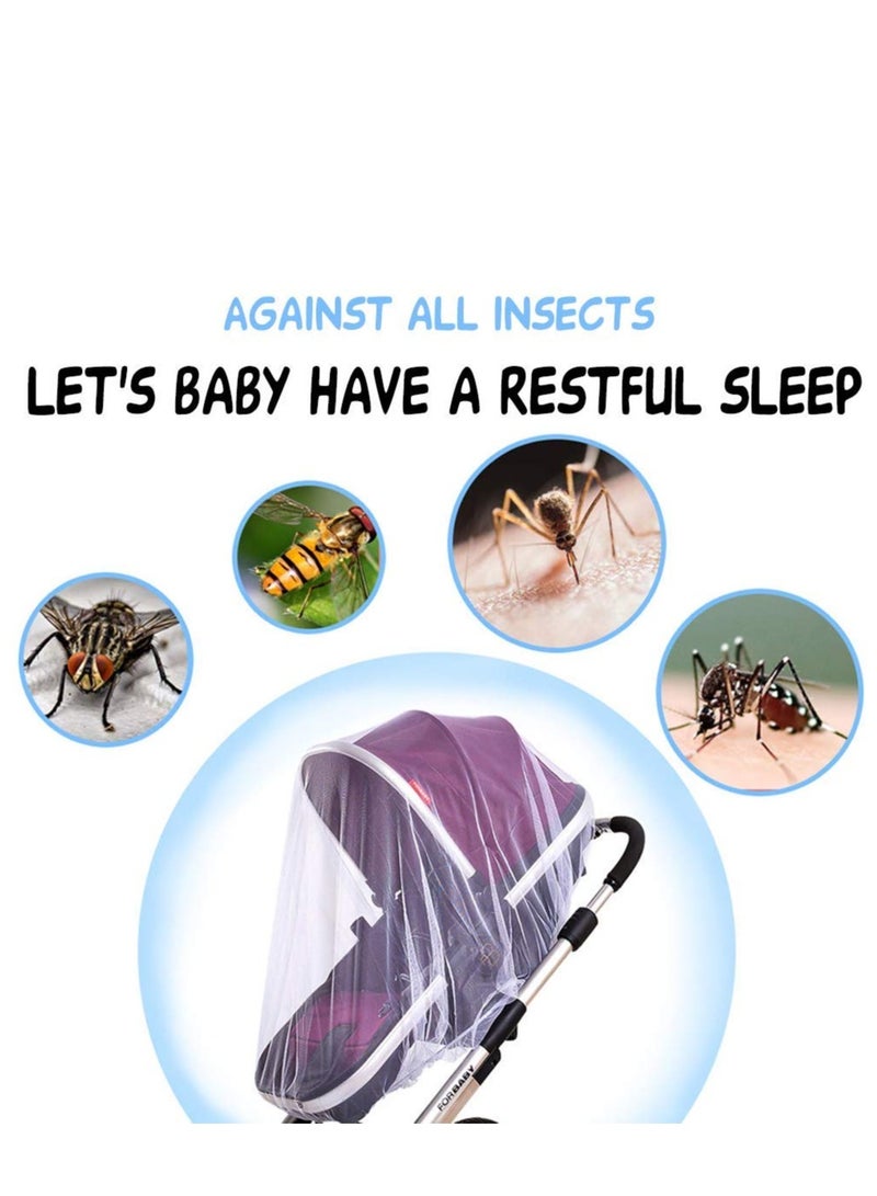 Mosquito Net for Stroller - 2 Pack Durable Baby Stroller Mosquito Net - Perfect Bug Net for Strollers, Bassinets, Cradles, Playards, Portable Mini Crib Odorless & Durable Material
