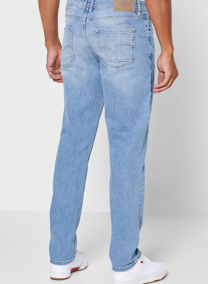 Light Wash Straight Jeans