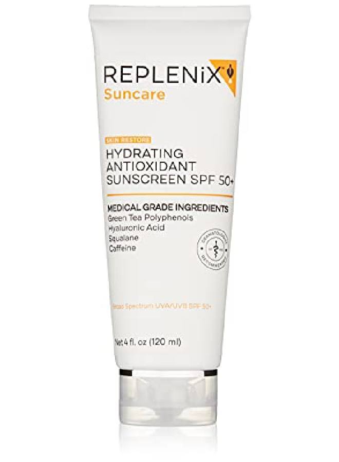 Antioxidant Hydrating Sunscreen Spf 50+ Medical Grade Sun Protection Zinc Oxide Uva/Uvb Protection Safe For Sensitive Skin 4 Oz
