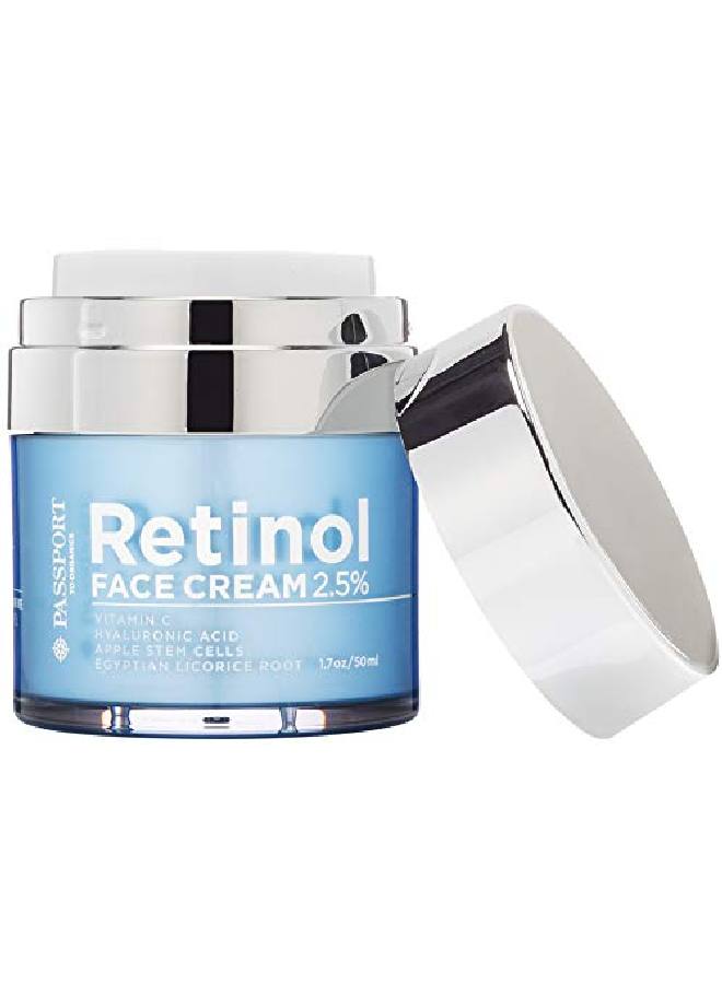 Retinol 25% High Potency Face Cream Antiaging Cream Organic Moisturizing Cream With Vitamin C Hyaluronic Acid & Essential Oils Retinol Moisturizer For Dry Skin 17Oz