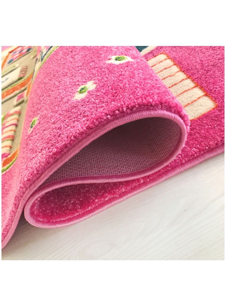 3D Play Carpet Playhouse - Medium | Pink | Activity Playmat for Kids & Children | Bedroom, Living Room, Nursery Rug | Polypropylene | Foldable | 150 cm x 100 cm