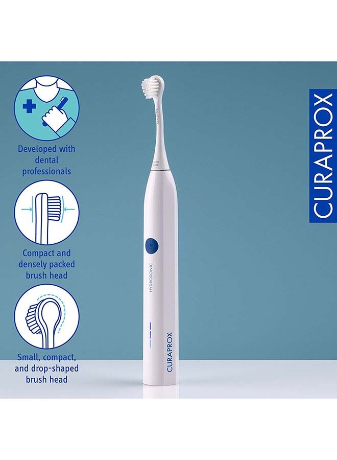 Curaprox Hydrosonic Easy Toothbrush - Curaprox Electric Toothbrush for Adults with 3 Cleaning Levels.