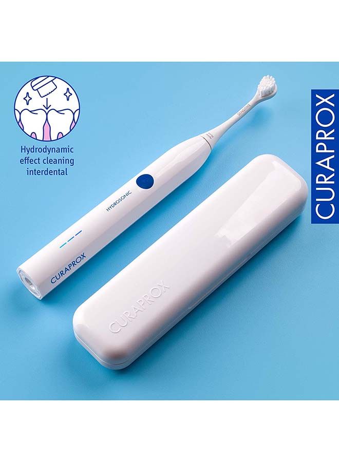 Curaprox Hydrosonic Easy Toothbrush - Curaprox Electric Toothbrush for Adults with 3 Cleaning Levels.