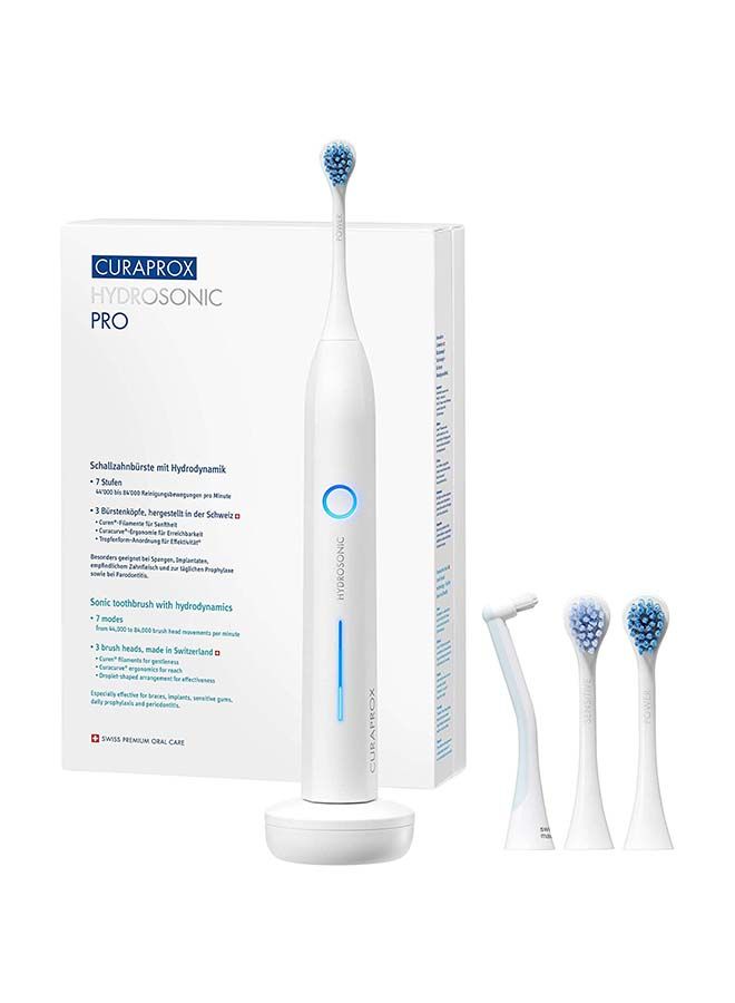 Curaprox Hydrosonic Pro Sonic Toothbrush - Curaprox Electric Toothbrush for Adults with 7 Cleaning Levels