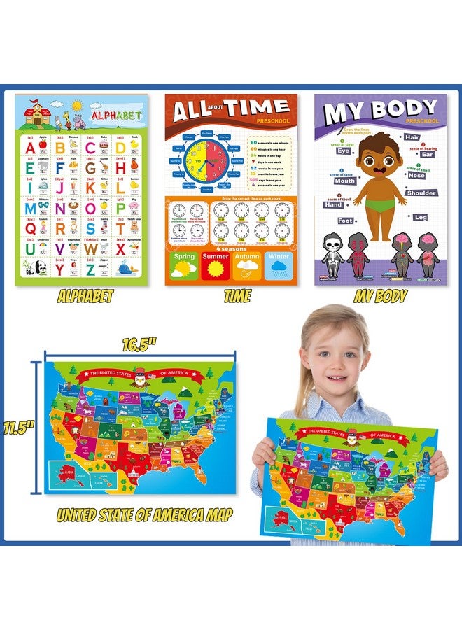 Kids Teacher Play Sets Pretend Play School Teacher Plays Set Toys For Kids With Teacher Bag Whiteboard Learning Clock Educational Posters And Play Teaching Supplies.