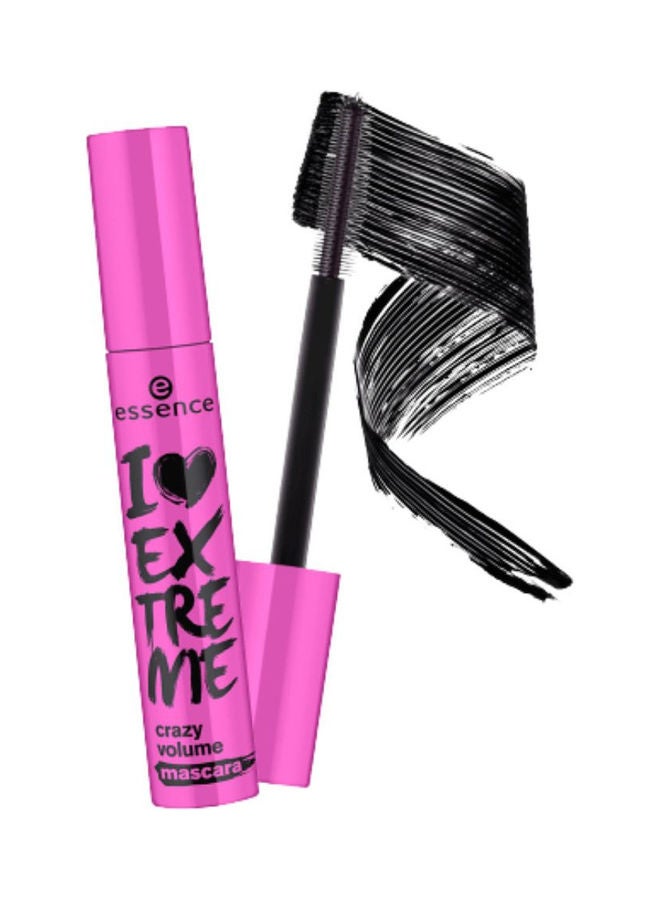 4 Piece Set Of Essence - I Love Extreme Crazy Volume Mascara Waterproof Black