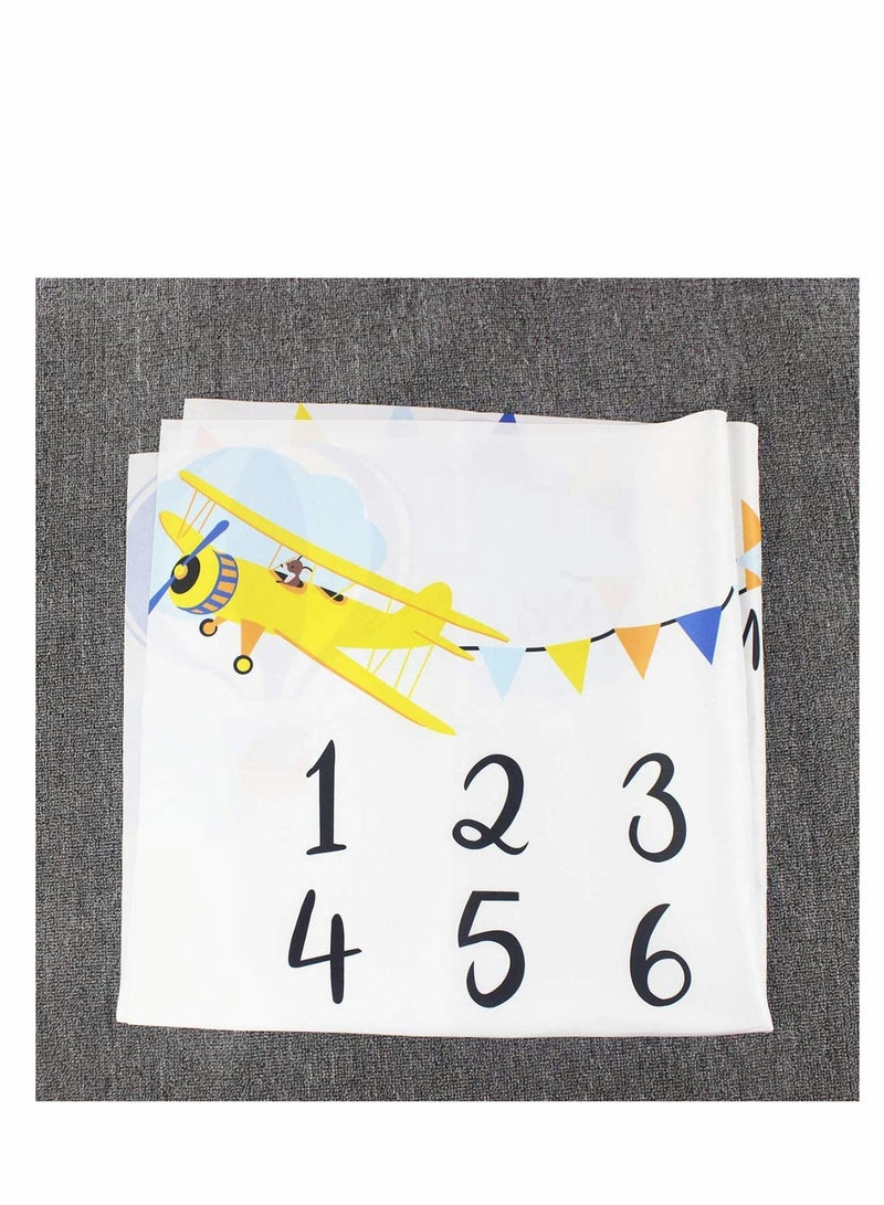 Baby Blanket, Starthi Baby Monthly Milestone Blanket, Soft Fleece Newborn Infant Blanket Large Photo Prop for First Days Weeks Months Year Baby Photography Age Shower Gift for Boys or Girls