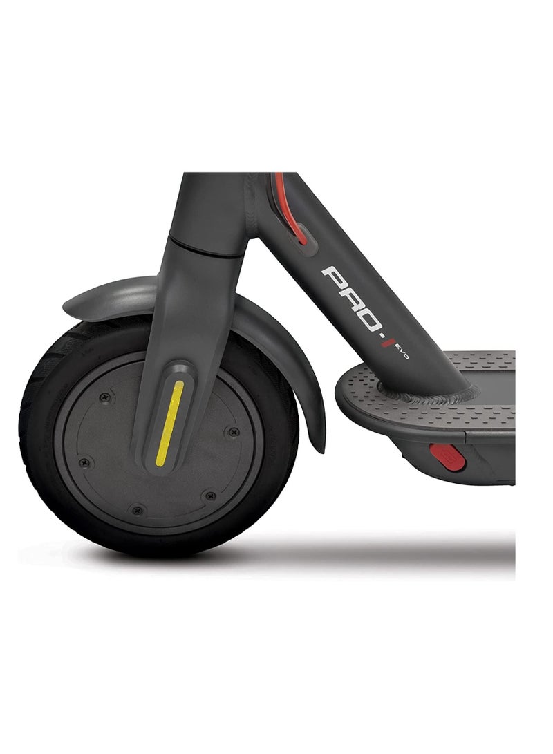 Pro1 Evo E-Scooter With Turn Signals, Stylish Design With Powerful 350W Brushless Motor, Max Range 25Km, 8.5” Front And Rear Tyres With Air Chamber,Color Led Display, Max Load 100Kg-Black