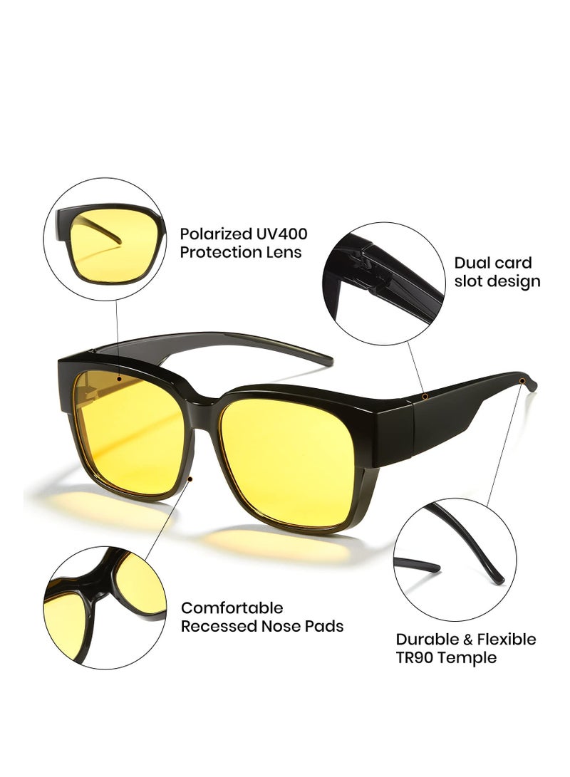 Folding Sunglasses for Women Men Polarized Lens UV 400 Protection Foldable Shade Portable Ultralight TR Frame Eyewear