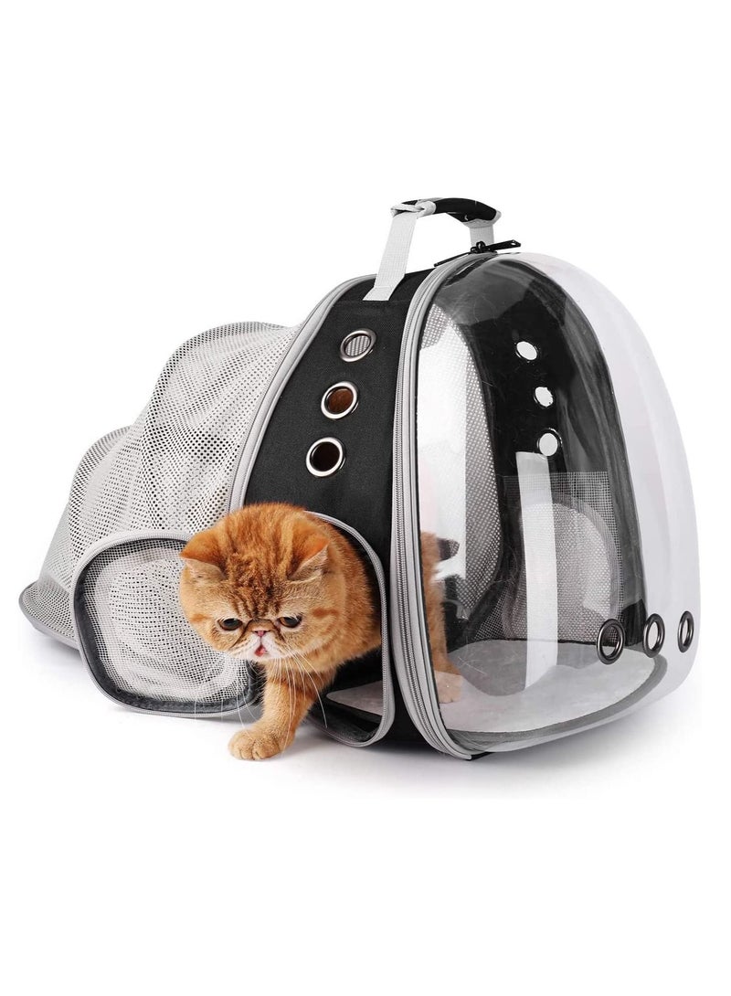 COOLBABY Expandable Cat Carrier Backpacks, Space Capsule Bubble Pet Carrier Backpack For Small Dog Cat Carrying Backpack With Transprent Hard Window