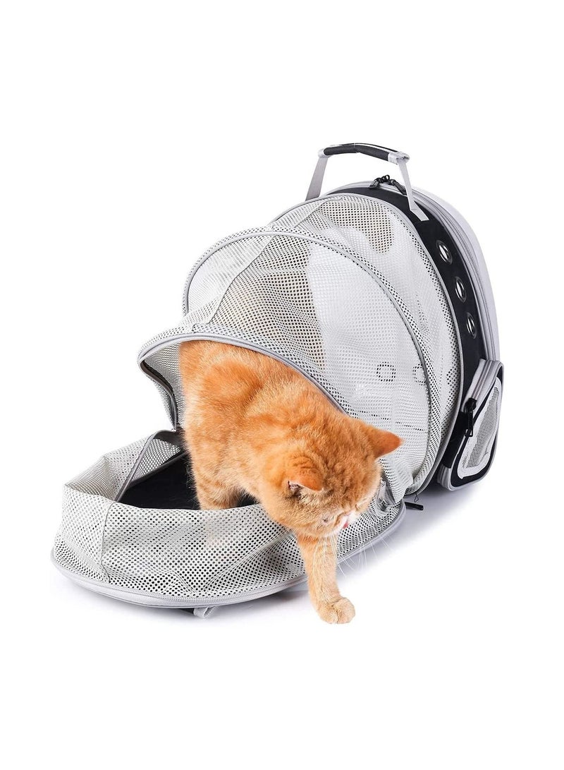 COOLBABY Expandable Cat Carrier Backpacks, Space Capsule Bubble Pet Carrier Backpack For Small Dog Cat Carrying Backpack With Transprent Hard Window