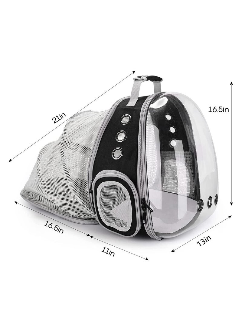 COOLBABY Expandable Cat Carrier Backpacks, Space Capsule Bubble Pet Carrier Backpack For Small Dog Cat Carrying Backpack With Transprent Hard Window