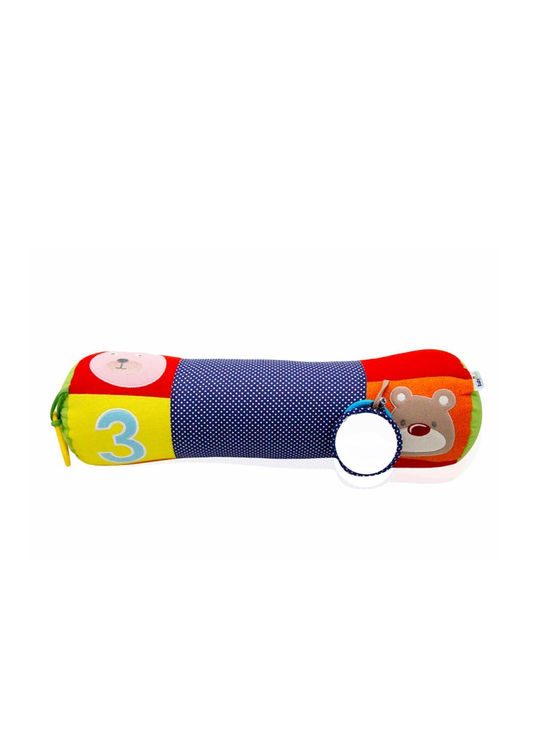 Babyjem Crawling Cylinder with Teether & Toys - Fine Motor Skill Development and Teething Period - Soft Fabric and Washable Cover