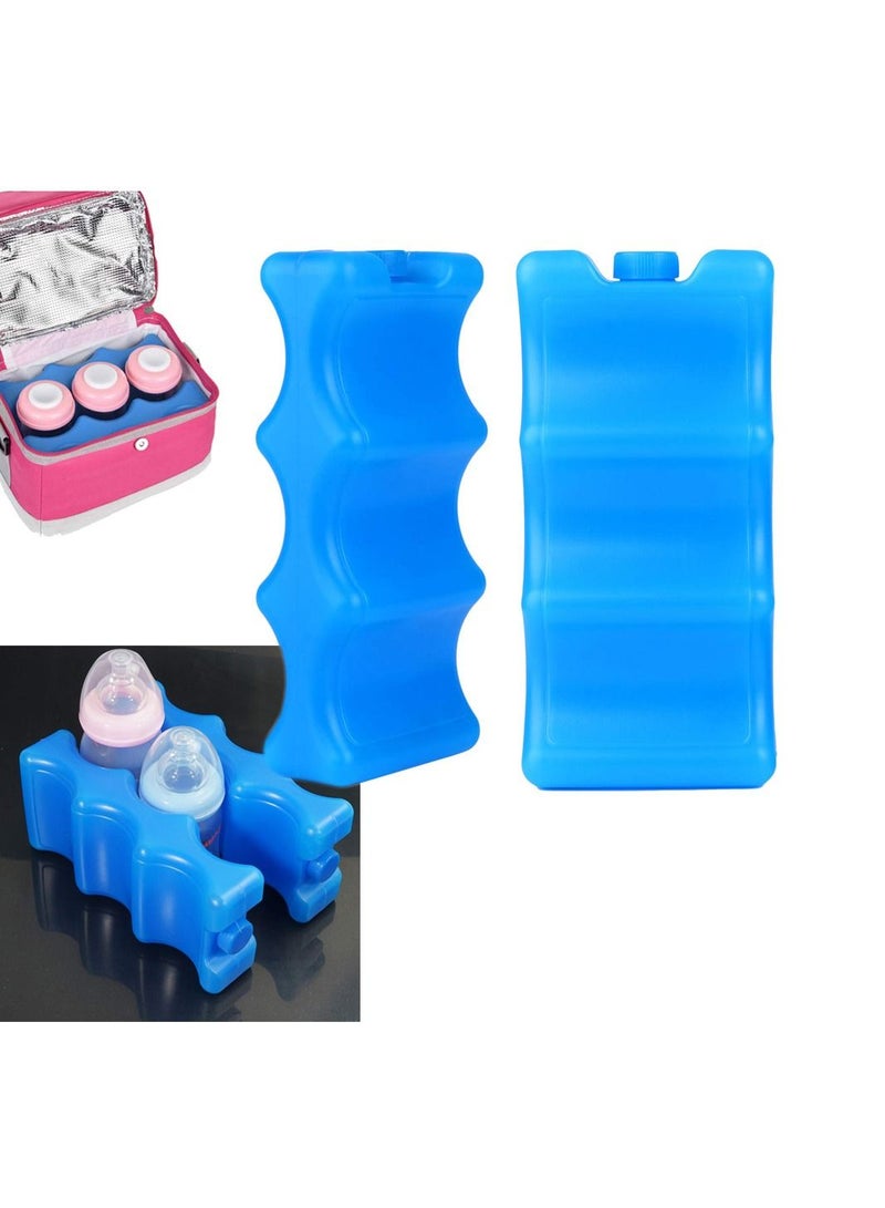 2Pcs Breastmilk Storage Bag Ice Pack For Lunch Box Contoured Shape Fits Around Breast Milk Bottles and Keeps Your Fresh
